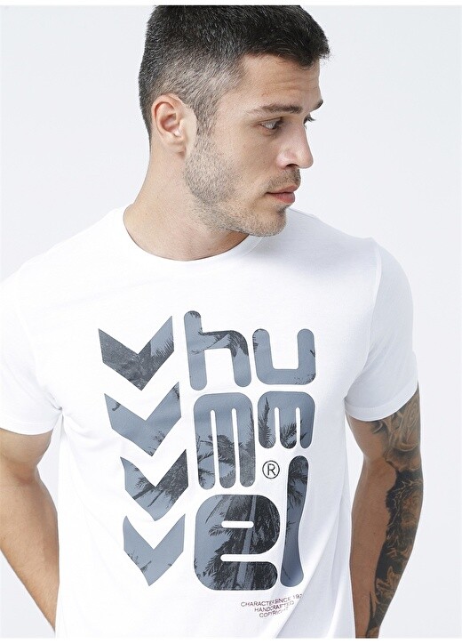 

Белая мужская футболка Hummel, Белый