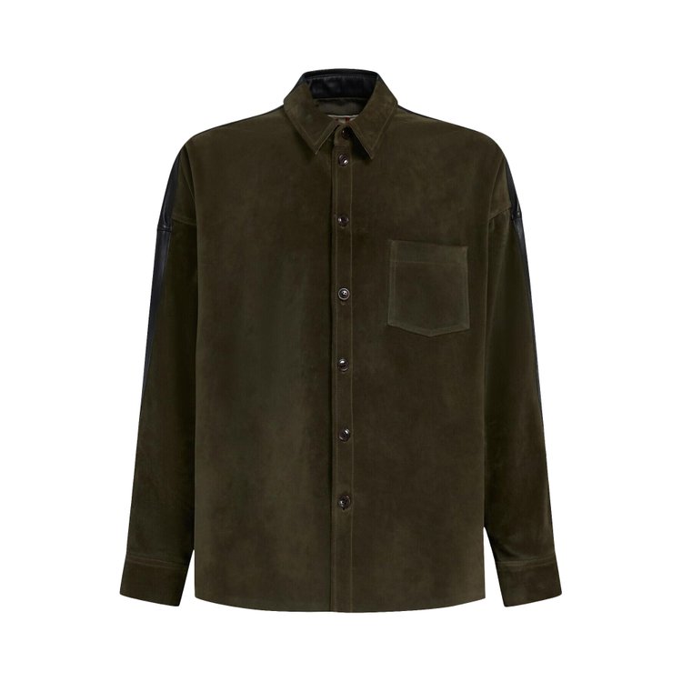 

Рубашка Marni Suede Shirt, зеленый