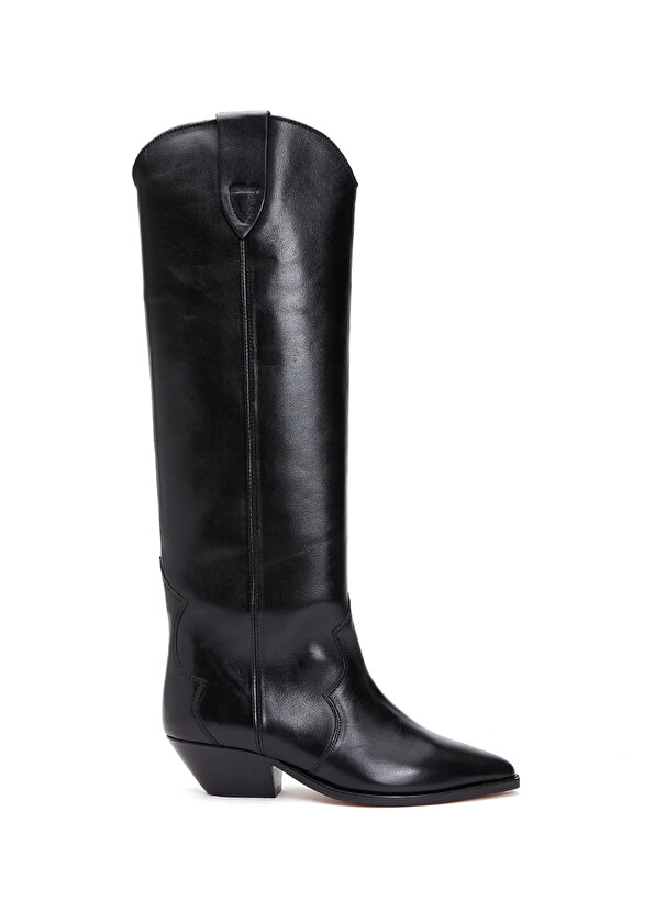 Черные женские кожаные ботинки Isabel Marant