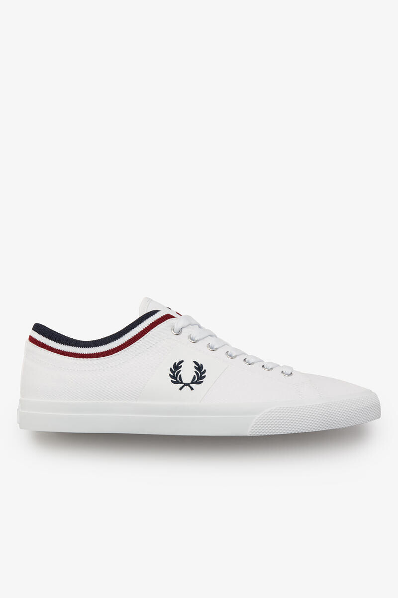 

Кроссовки с твиловыми манжетами Fred Perry, белый