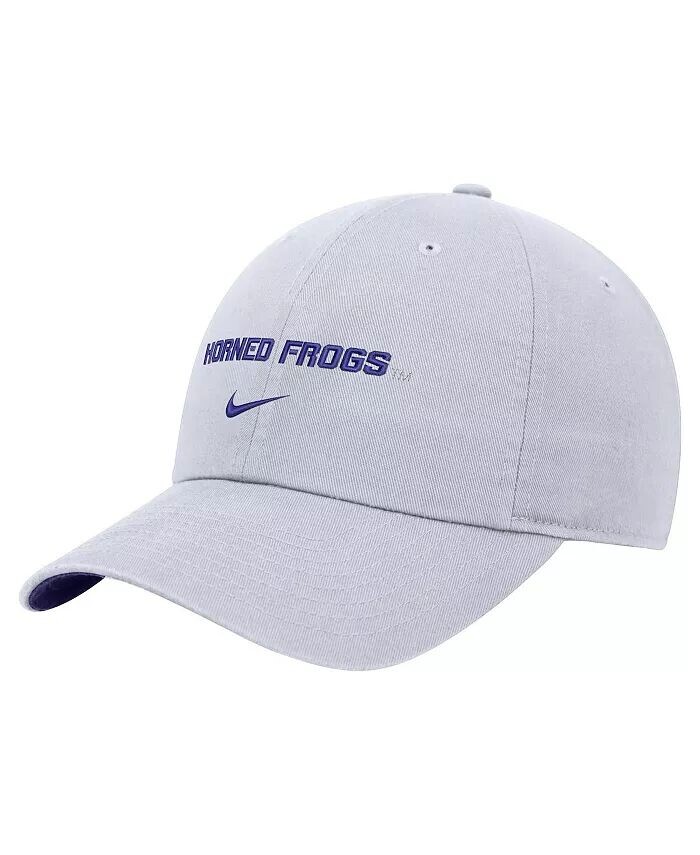 

Мужская белая регулируемая шапка TCU Horned Frogs 2024 Sideline Club Nike, белый