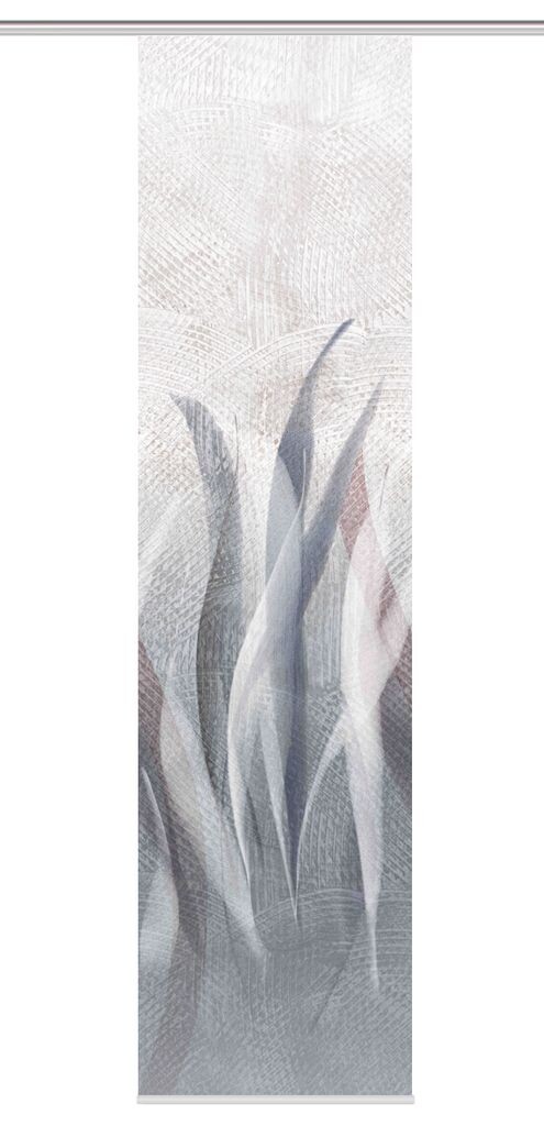 

Раздвижная штора SOERENA, имитация шелка, цифровая печать, 245x60 см, мятый мотив, с фурнитурой HOME WOHNIDEE, серый