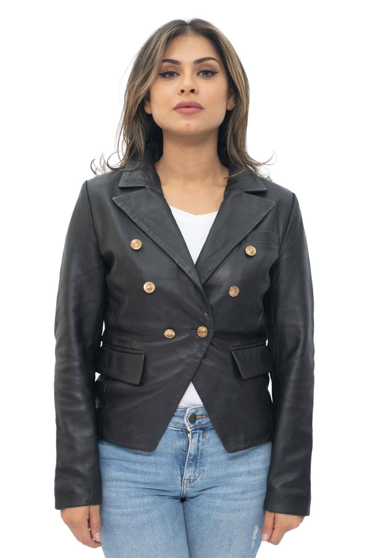 цена Кожаный пиджак в стиле милитари-Ольборг Infinity Leather, черный