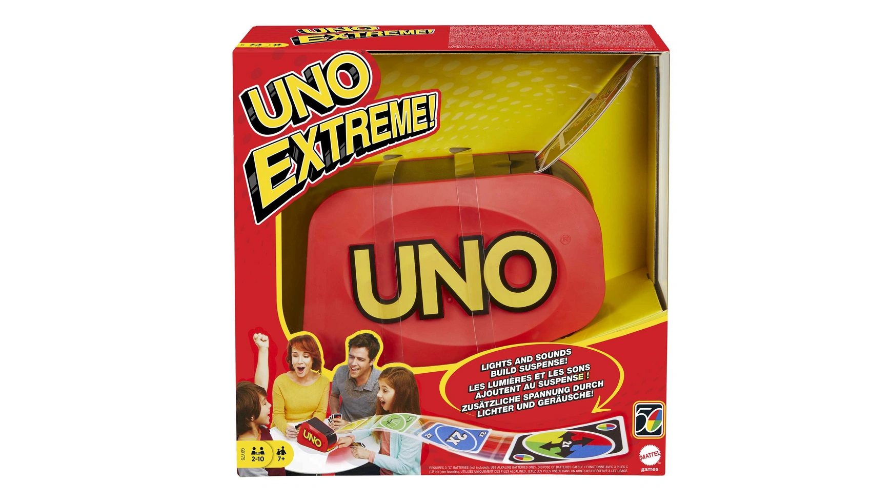 Mattel Games UNO Extreme, карточная игра, детская игра, настольная игра настольная игра mattel uno flex