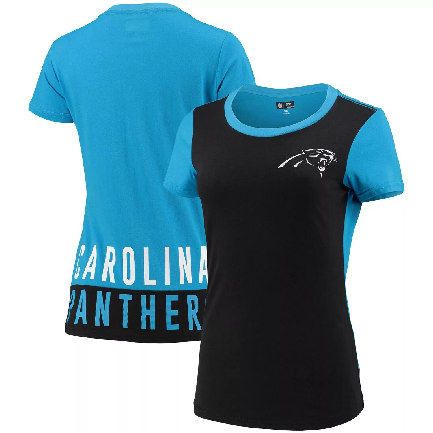 

Женская синяя футболка G-III Sports by Carl Banks Carolina Panthers Yard Line G-III