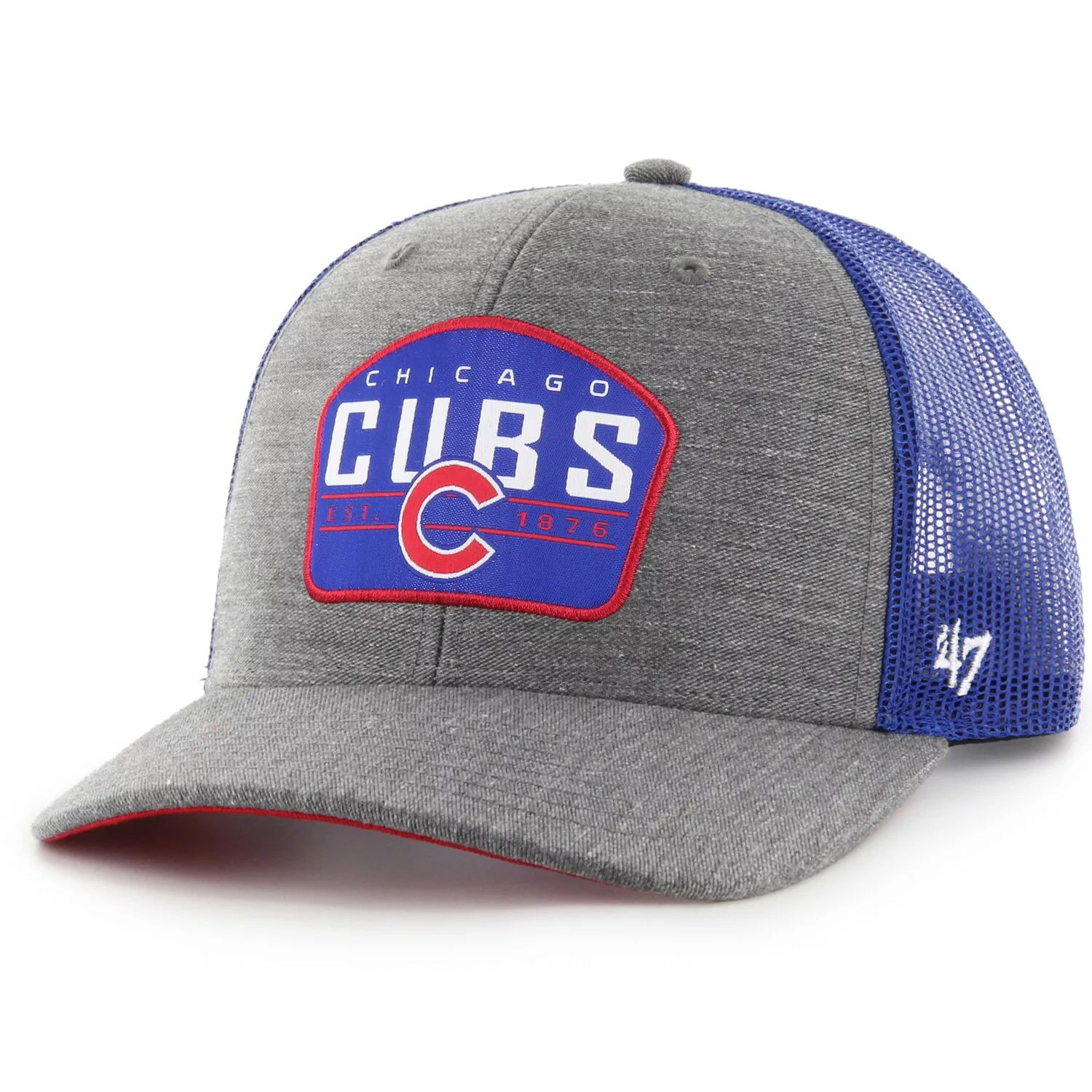 цена Мужская темно-серая кепка Chicago Cubs Slate Trucker Snapback '47
