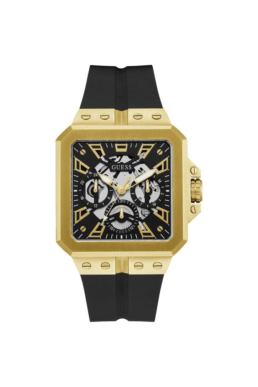 

Модные аналоговые кварцевые часы Leo из нержавеющей стали - Gw0637G2 Guess, черный