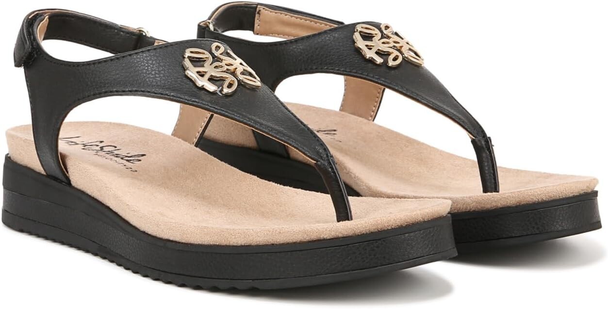 

Сандалии LifeStride Zeeta Thong Sandals, черный