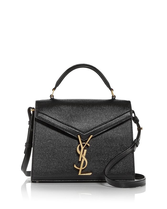 

Кожаная сумка через плечо Cassandra Mini с ручкой сверху Saint Laurent