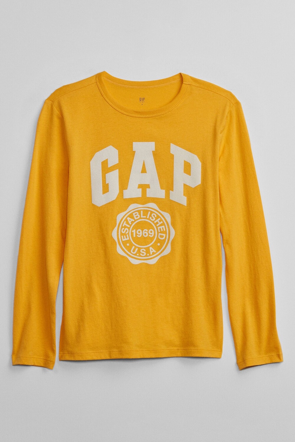 

Футболка с рисунком и длинными рукавами Gap, желтый