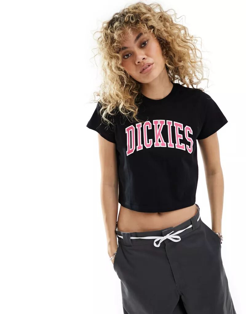 Черная укороченная футболка Dickies Aitken