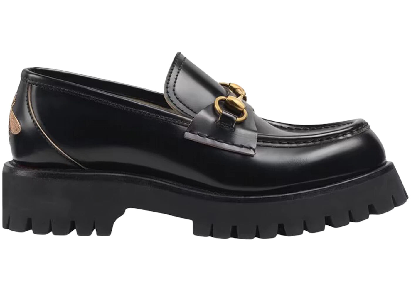 

Лоферы Gucci Lug Horsebit кожаные на платформе 30 мм, черный