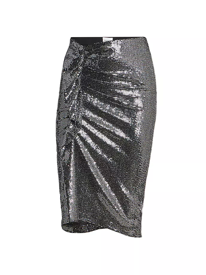 

Юбка миди Shiny Flou Dolene Isabel Marant Étoile, цвет silver