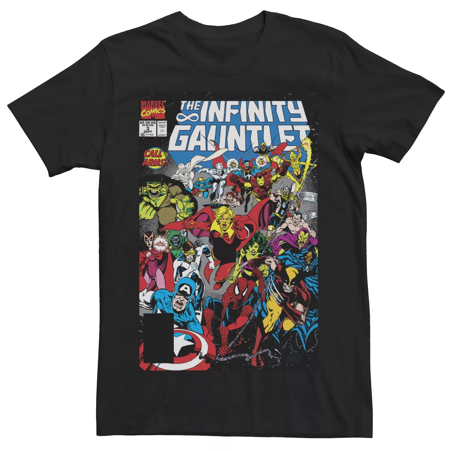 Мужская футболка с обложкой комиксов Marvel Infinity Gauntlet
