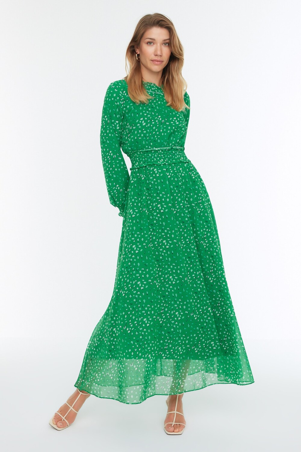 

Платье - Зеленый - А-силуэт Trendyol Modest, зеленый