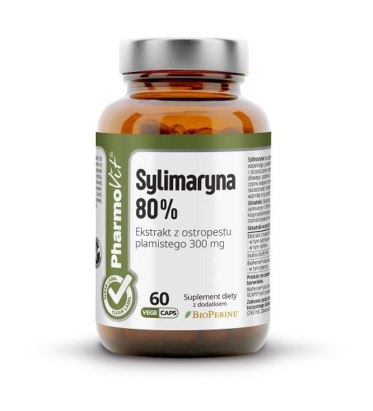 Препарат, поддерживающий пищеварение Pharmovit Sylimaryna 80%, 60 шт препарат поддерживающий пищеварение swanson bromelina maksymalna moc 500 mg 60 шт