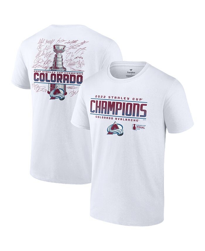 

Фирменная мужская белая футболка Colorado Avalanche с подписью чемпионов Кубка Стэнли 2022 Fanatics, белый