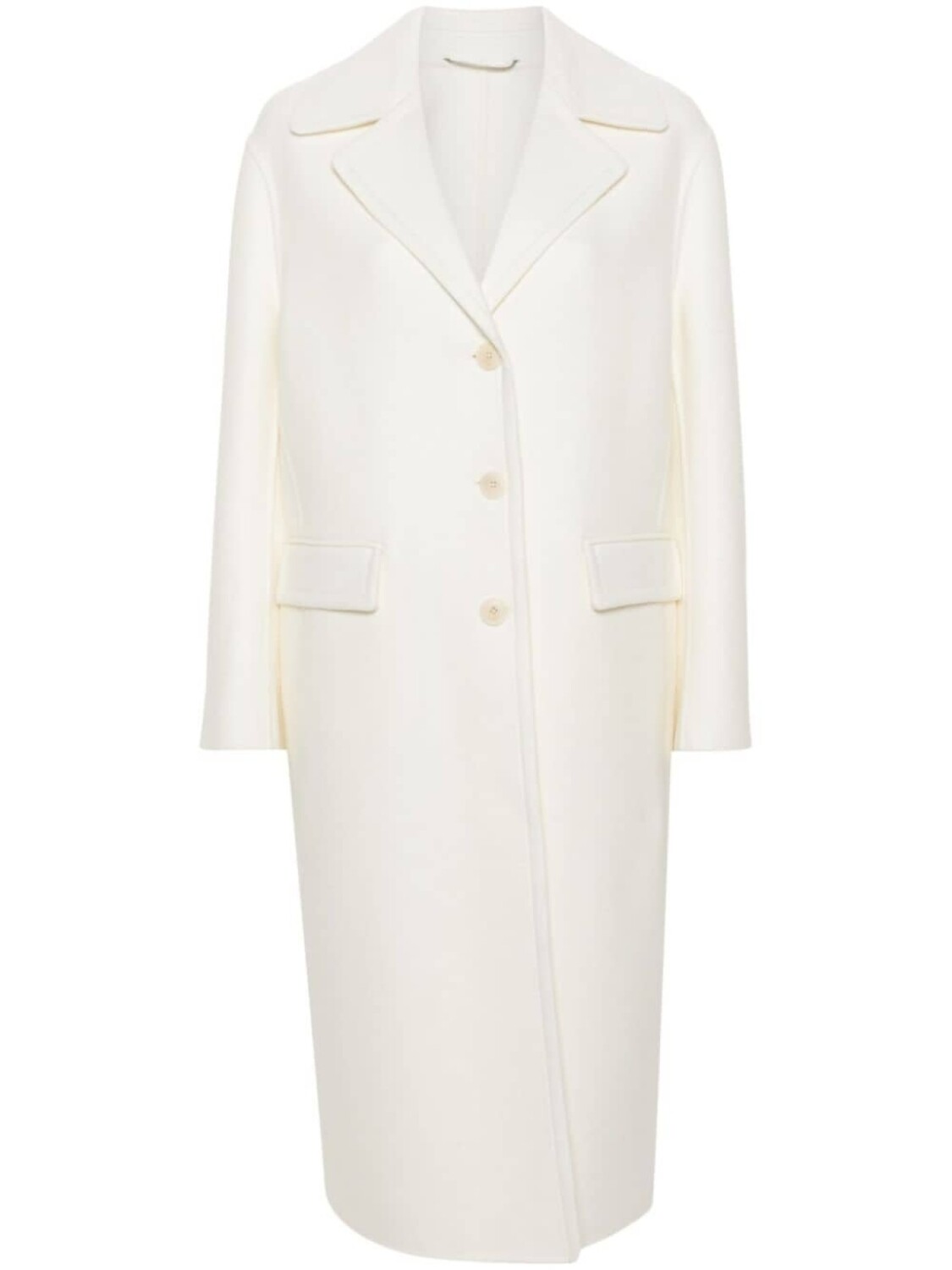 

Ermanno Scervino пальто с потайной застежкой, белый