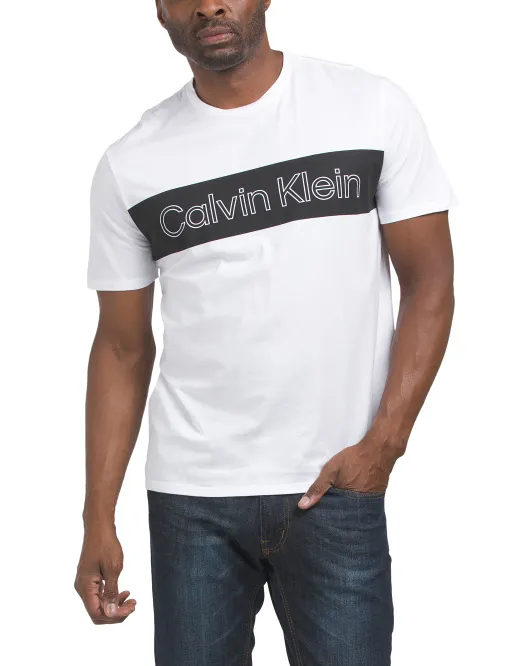 

Футболка с логотипом Iconic Block Calvin Klein, белый
