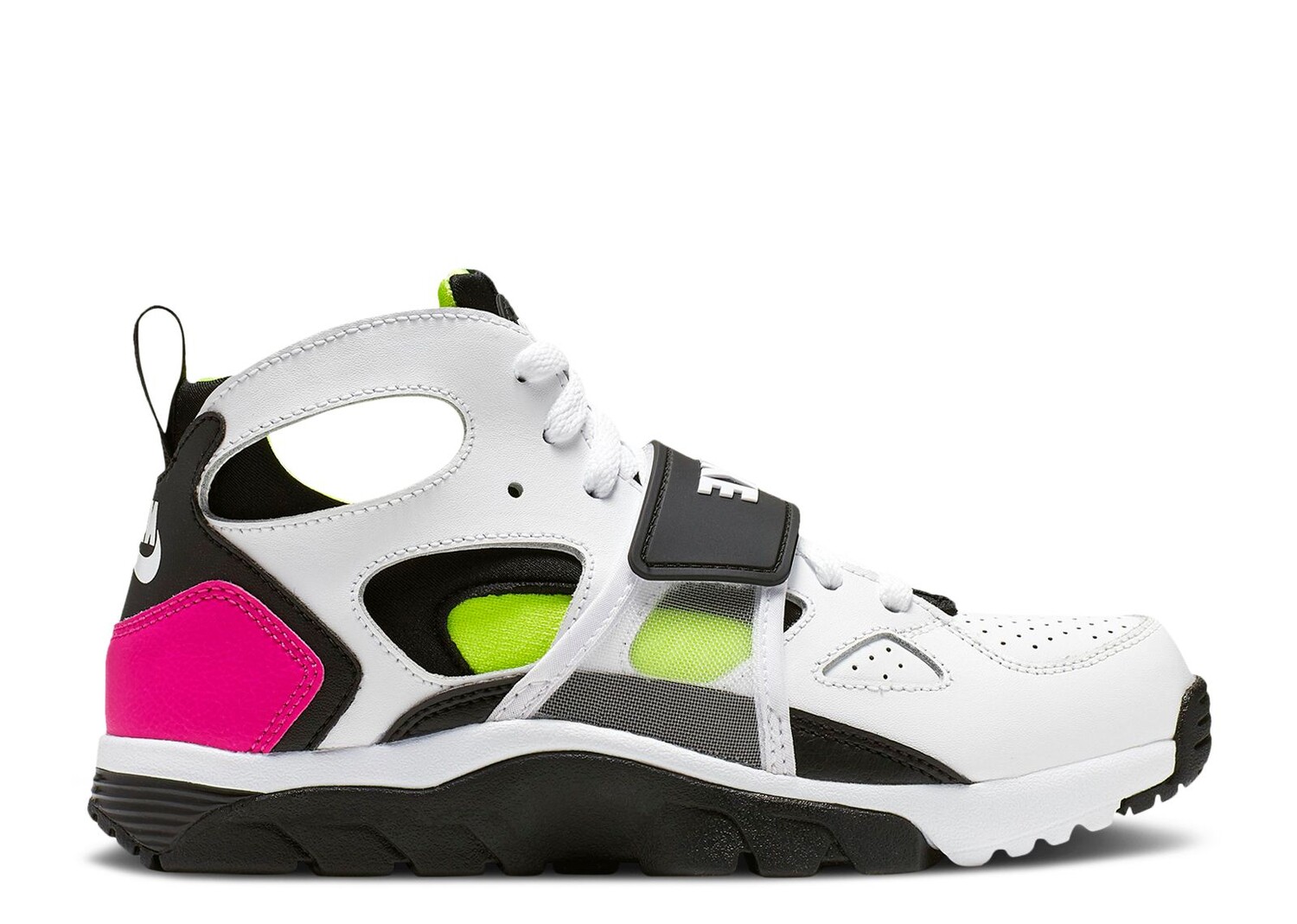 

Кроссовки Nike Air Trainer Huarache Gs 'White Laser Fuchsia Volt', белый