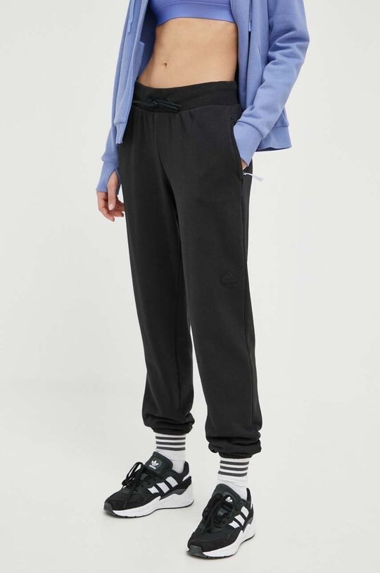 

Хлопковые спортивные штаны adidas, черный