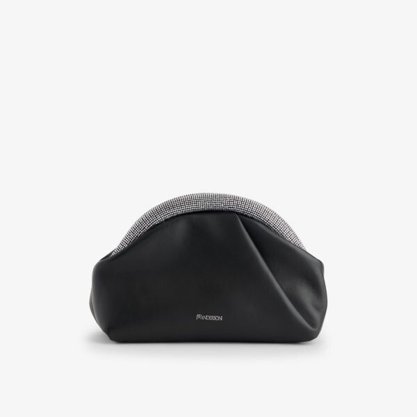 

Кожаный клатч bumper с кристаллами Jw Anderson, черный