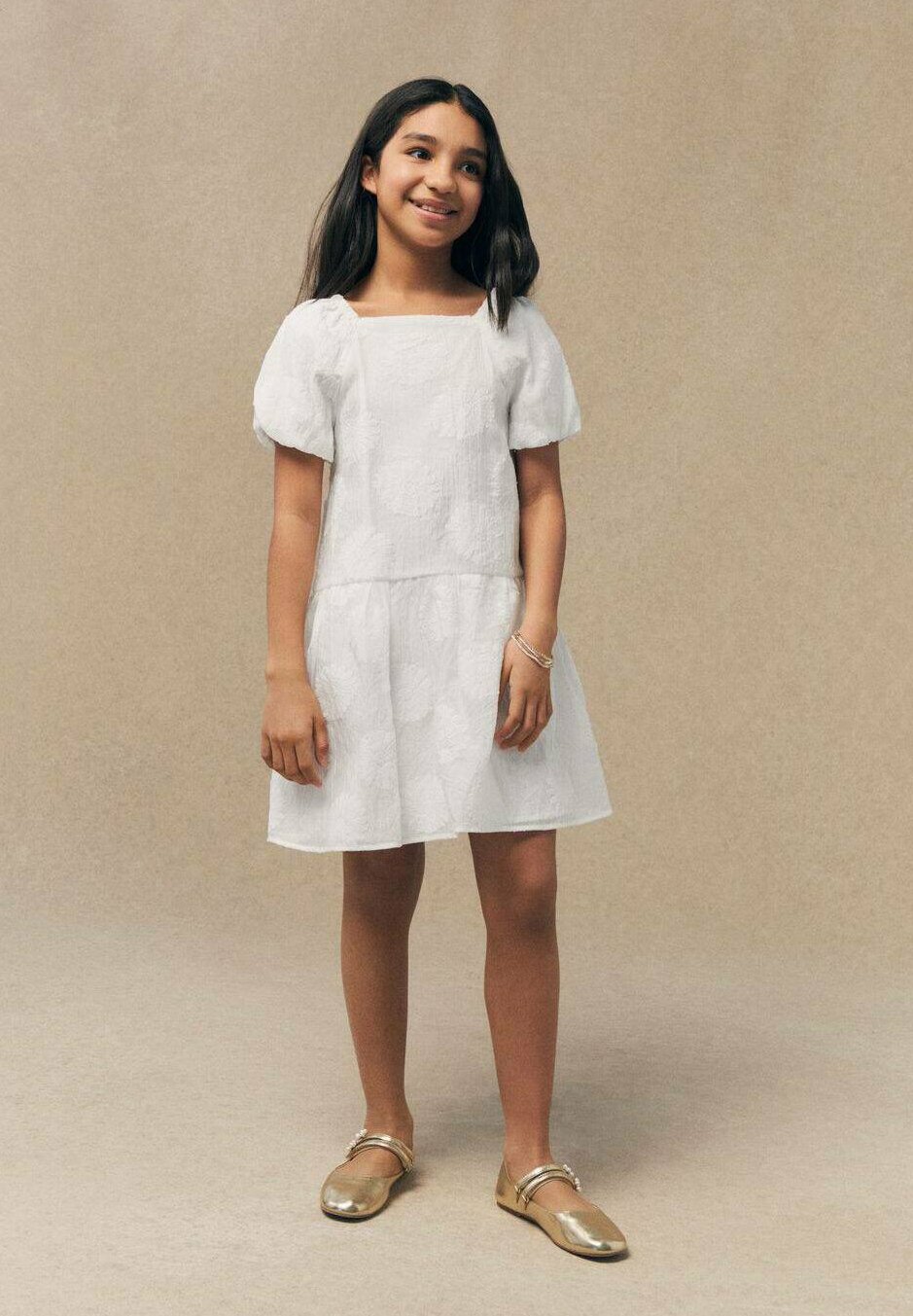 Коктейльное платье/праздничное платье PEONIA Mango Kids, цвет hvid