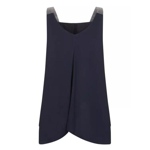 

Футболка square neck top Fabiana Filippi, синий