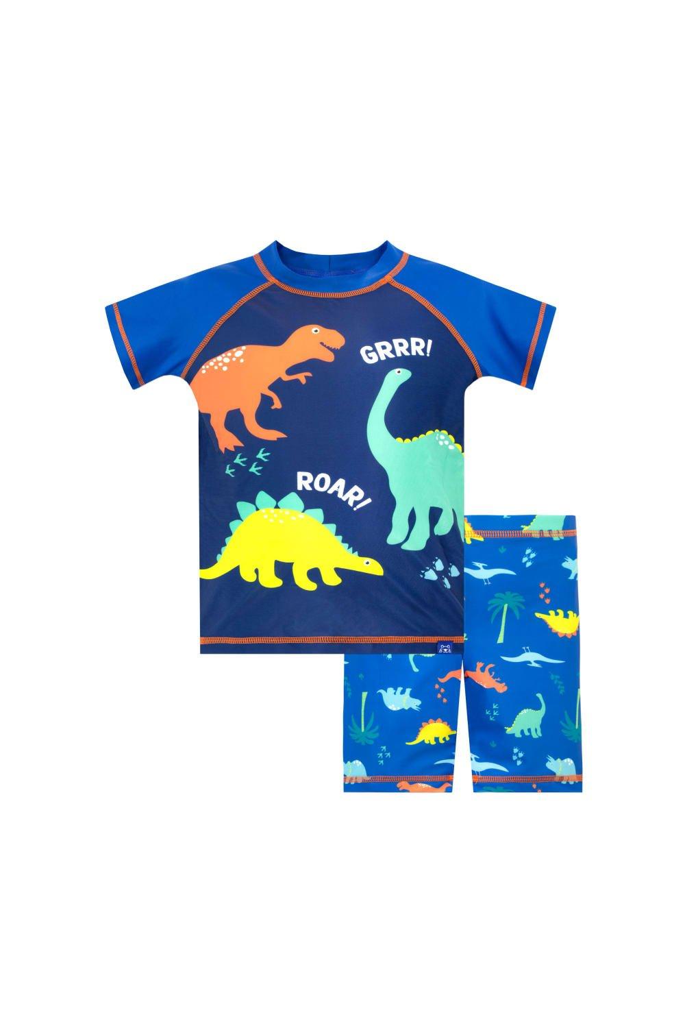 Комплект для плавания Динозавр из 2 предметов Harry Bear, синий конструктор юрский период тираннозавр ql1734