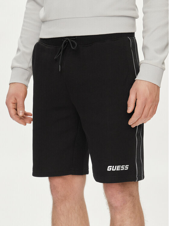 

Тканевые шорты стандартного кроя Guess, черный