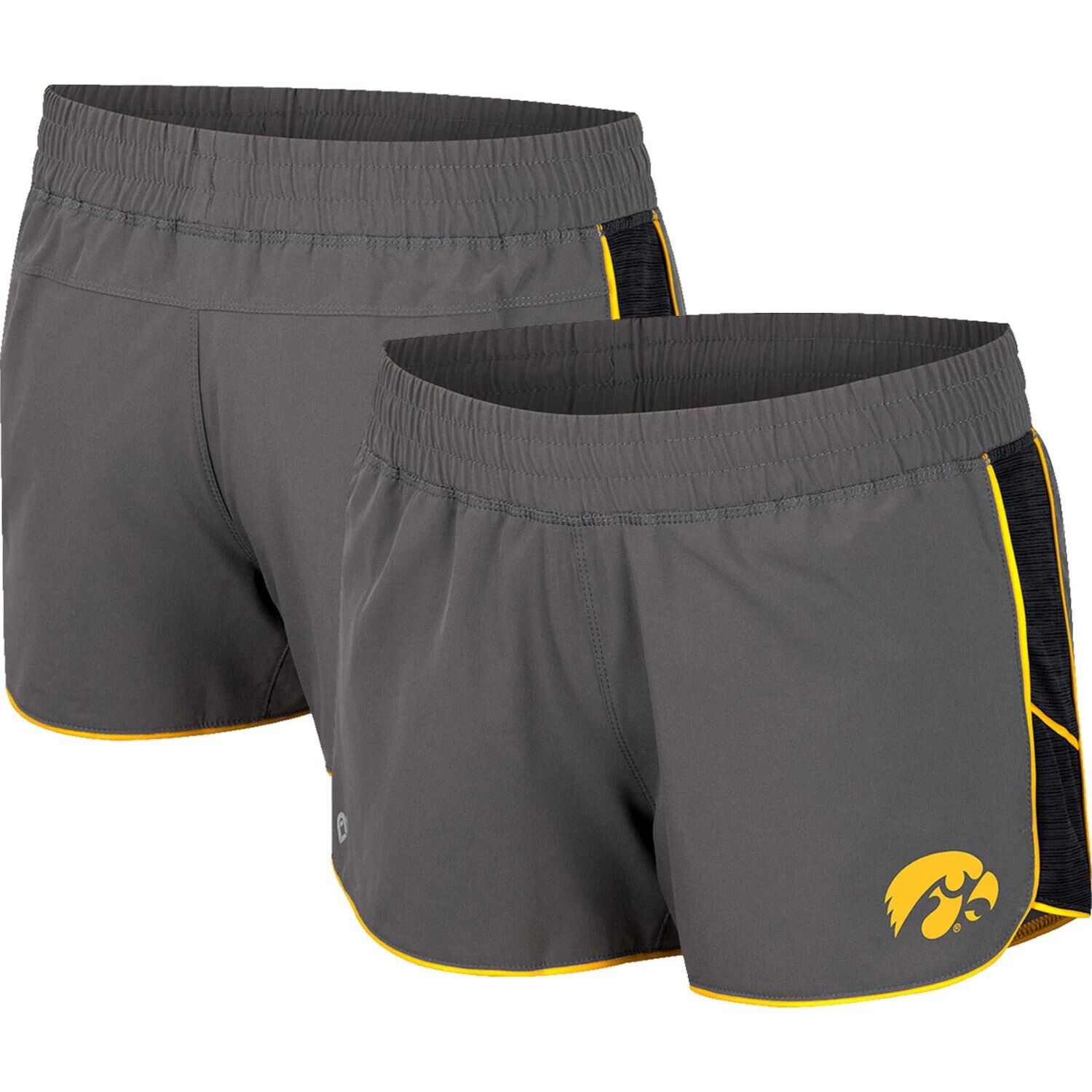 

Женские шорты для бега Colosseum Grey Iowa Hawkeyes Pull The Switch Colosseum