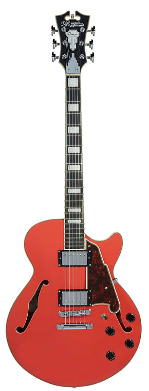 

Электрогитара D'Angelico Premier SS Semi-Hollow Electric Guitar Stopbar Tailpiece Fiesta Red, DAPSSFRCSCB