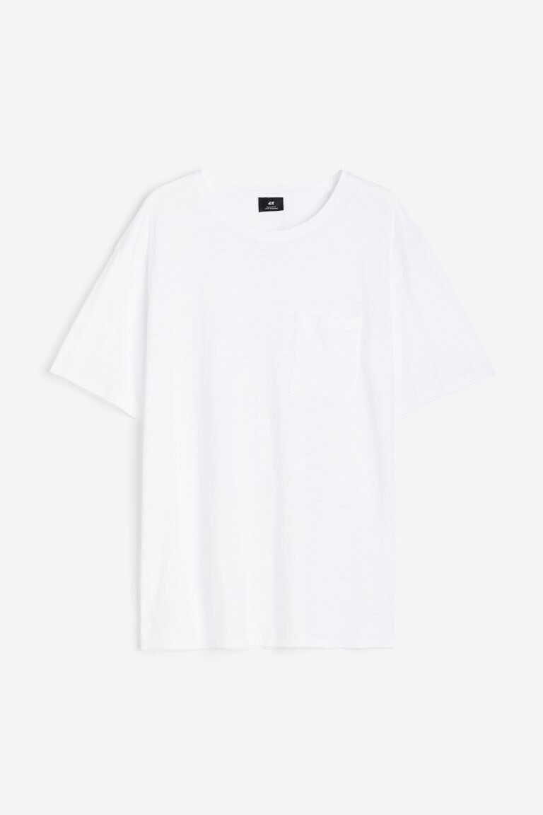 

Футболка с карманом, стандартного кроя H&M, белый