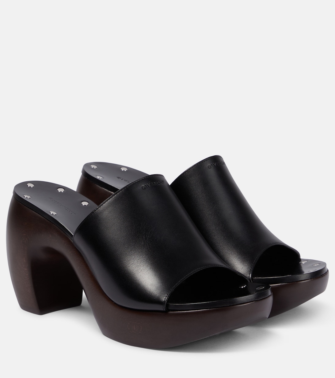 

Кожаные мюли G Clog Givenchy, черный