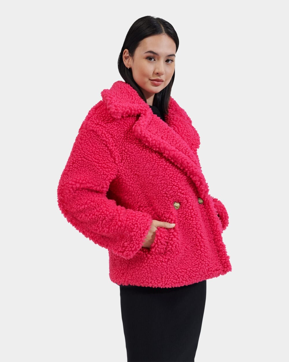 

Верхняя одежда Gertrude Short Teddy Coat UGG, розовый