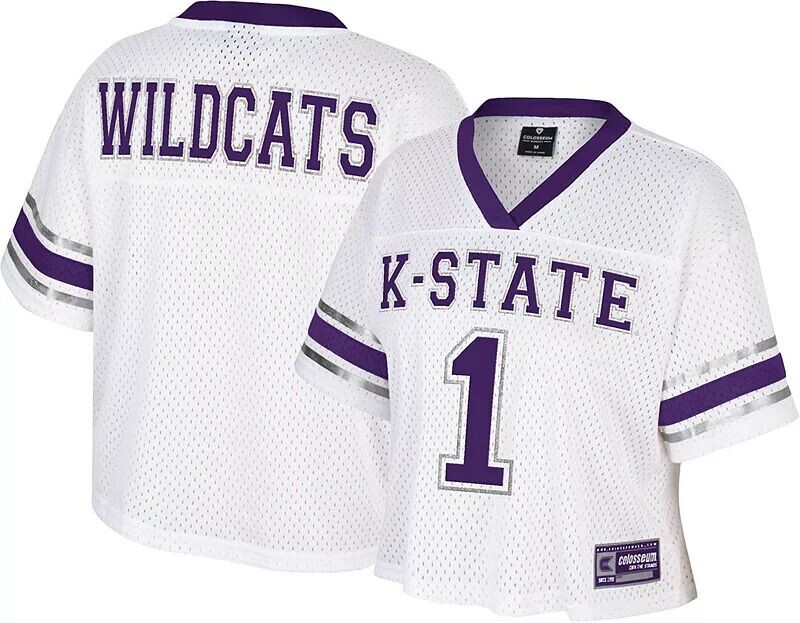 

Colosseum Женская белая укороченная майка Kansas State Wildcats