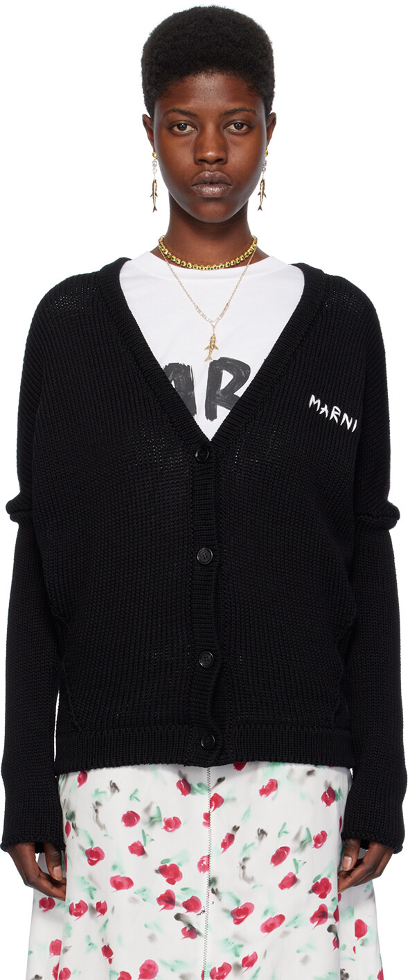 

Черный кардиган на пуговицах Marni
