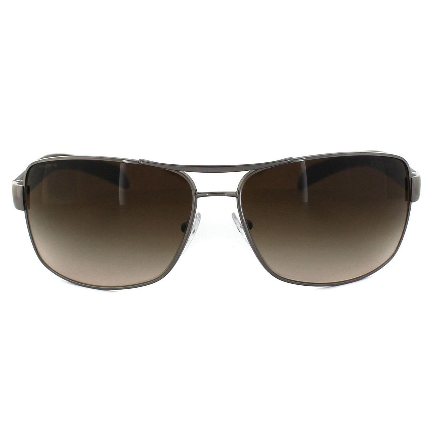 

Коричневые солнцезащитные очки Aviator Gunmetal с градиентом Prada Sport, серый