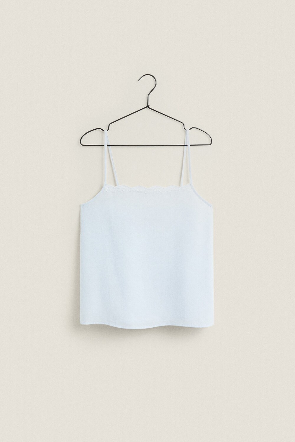 

Топ с вышивкой Zara, голубой