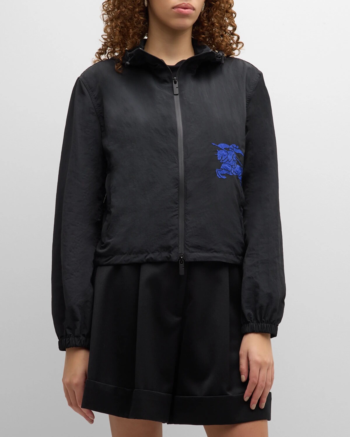 

Куртка с капюшоном и вышивкой EKD Burberry, цвет Black