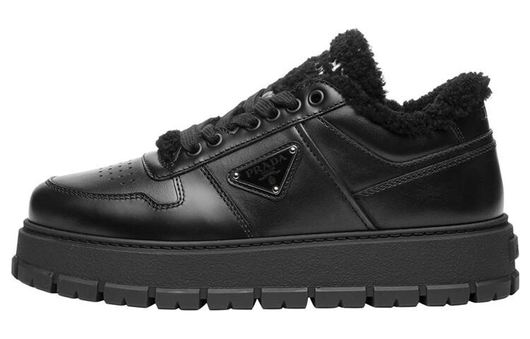 

Кроссовки Flatform с отделкой из овчины Prada
