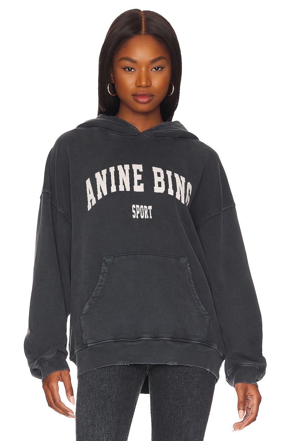 

Толстовка ANINE BING Sport Harvey, цвет Washed Black