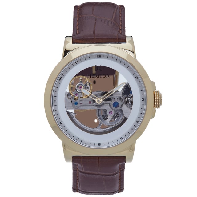 

Автоматические часы Heritor Xander Half Skeleton с кожаным ремешком Heritor Automatic, коричневый