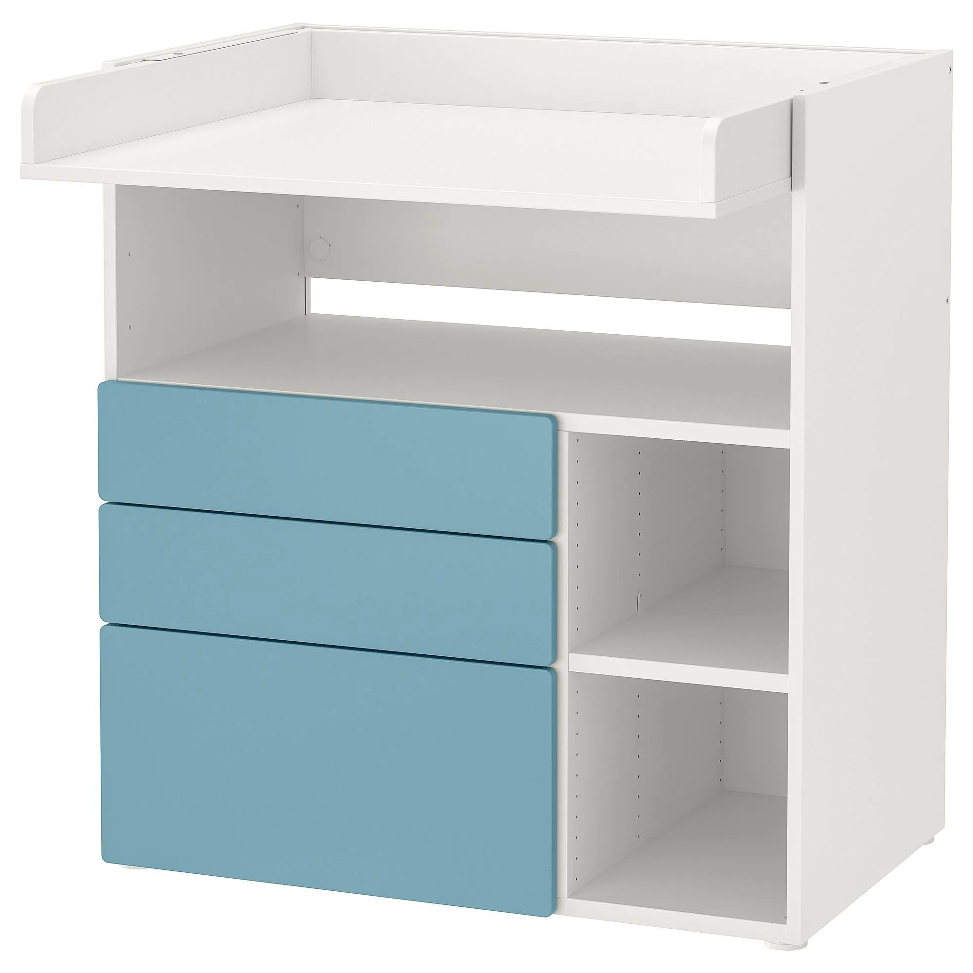 

Пеленальный столик и ящики, бело-синий, 90х79х100 см, PLATSA/SMÅSTAD IKEA