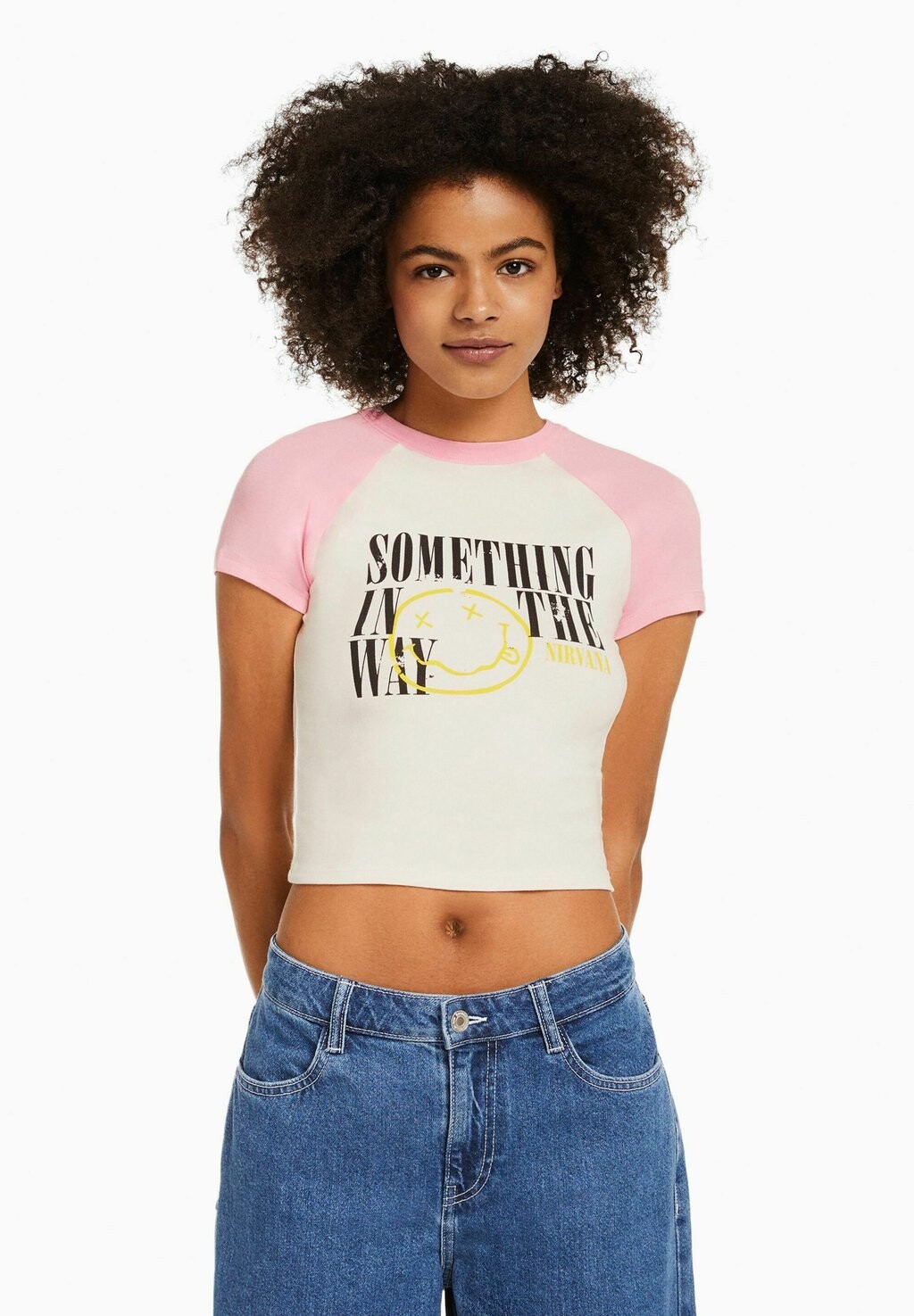 

Футболка с принтом Bershka