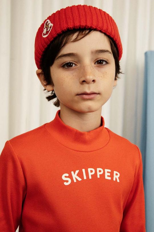 Детская хлопковая шапочка Mini Rodini, красный цена и фото