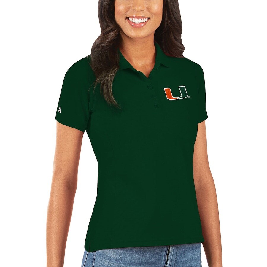 

Поло с коротким рукавом Antigua Miami Hurricanes, зеленый