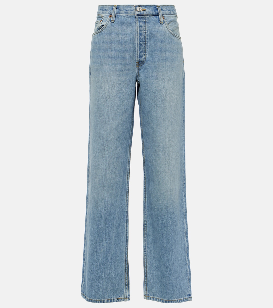 Прямые джинсы с низкой посадкой Re/Done, синий re pa накладка transparent для meizu u20 с принтом синий мрамор