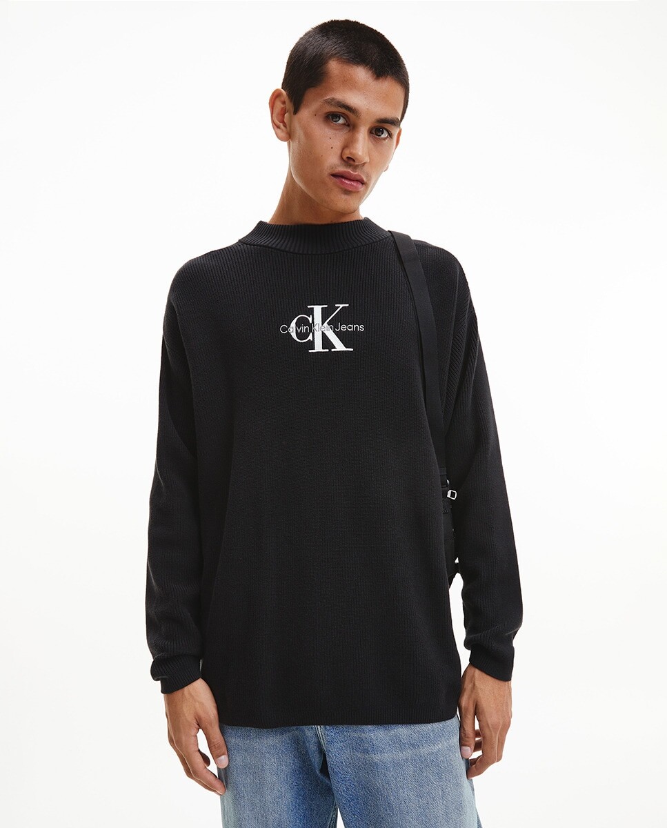 

Монолог мужской свитер Calvin Klein Jeans, черный