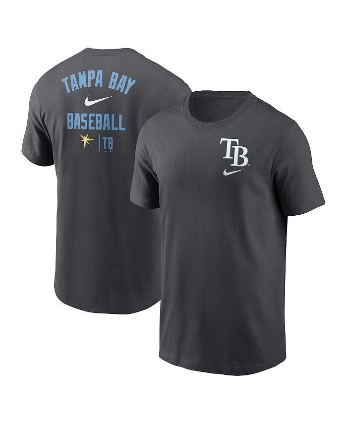 

Мужская темно-серая футболка с логотипом Tampa Bay Rays Sketch Bar Nike, серый